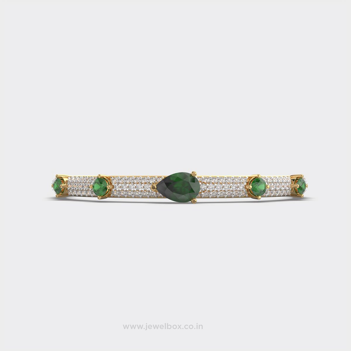 Victorian Green Stone Diamond Bracelet