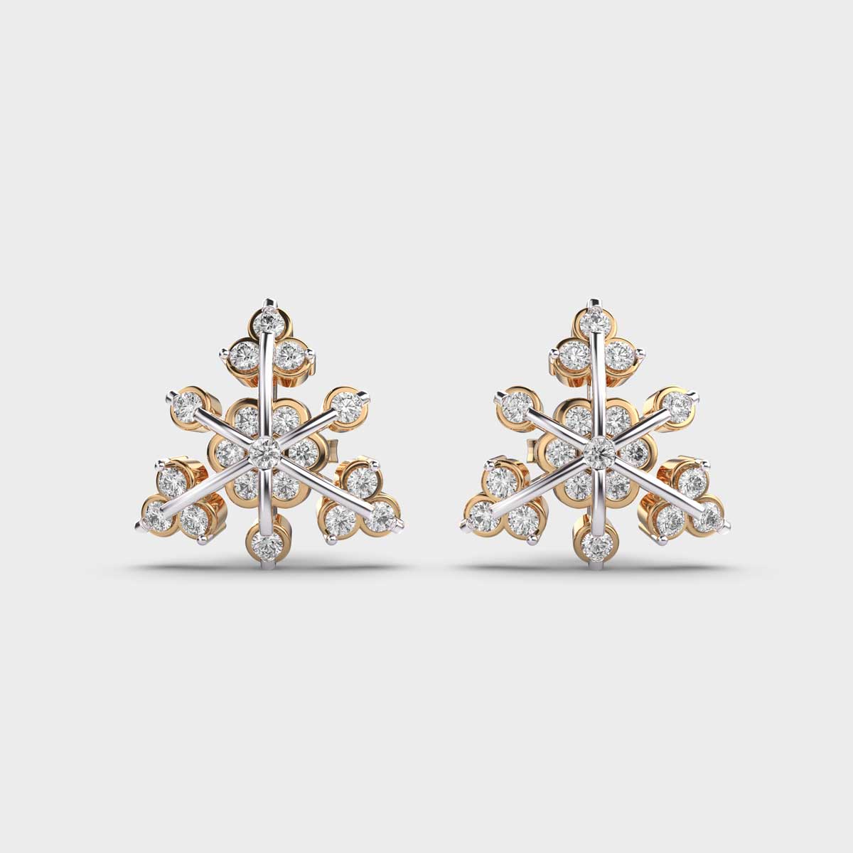 Regal Snowflake Diamond Earstuds