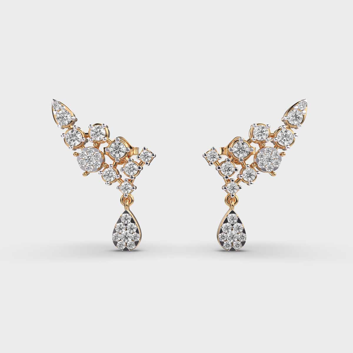 Dainty Beauty Diamond Drop Piercing Earrings