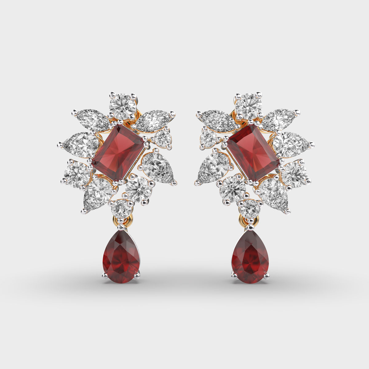 Scarlet Marquise Diamond Ear Drops