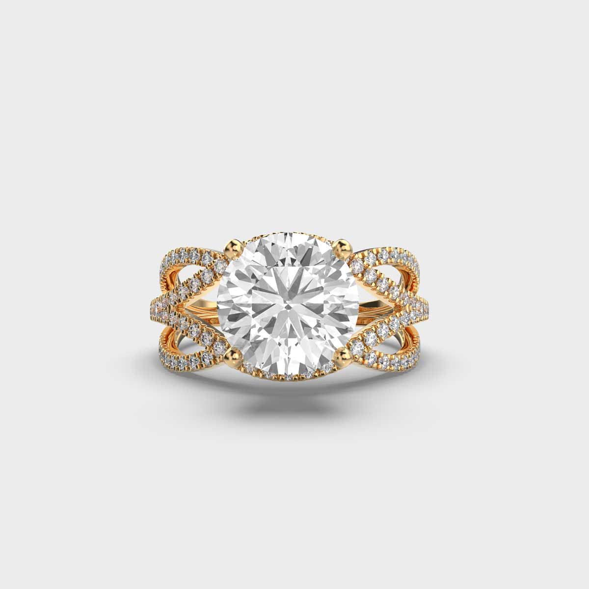 Queen's Solitaire Diamond Ring for Engagement