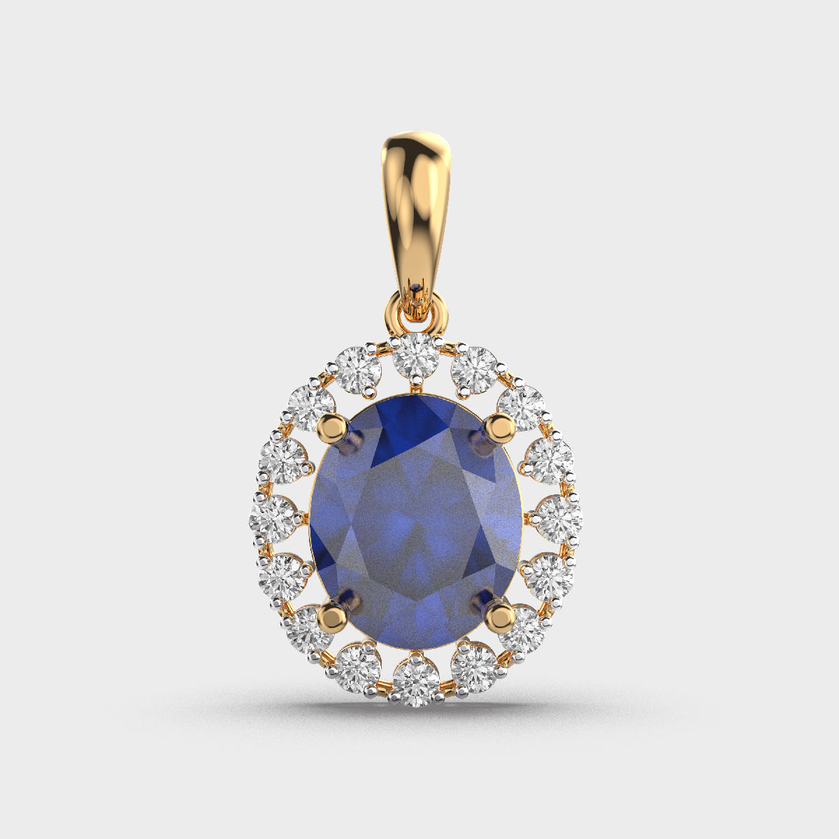 Lady Diana Halo Pendant Without Chain
