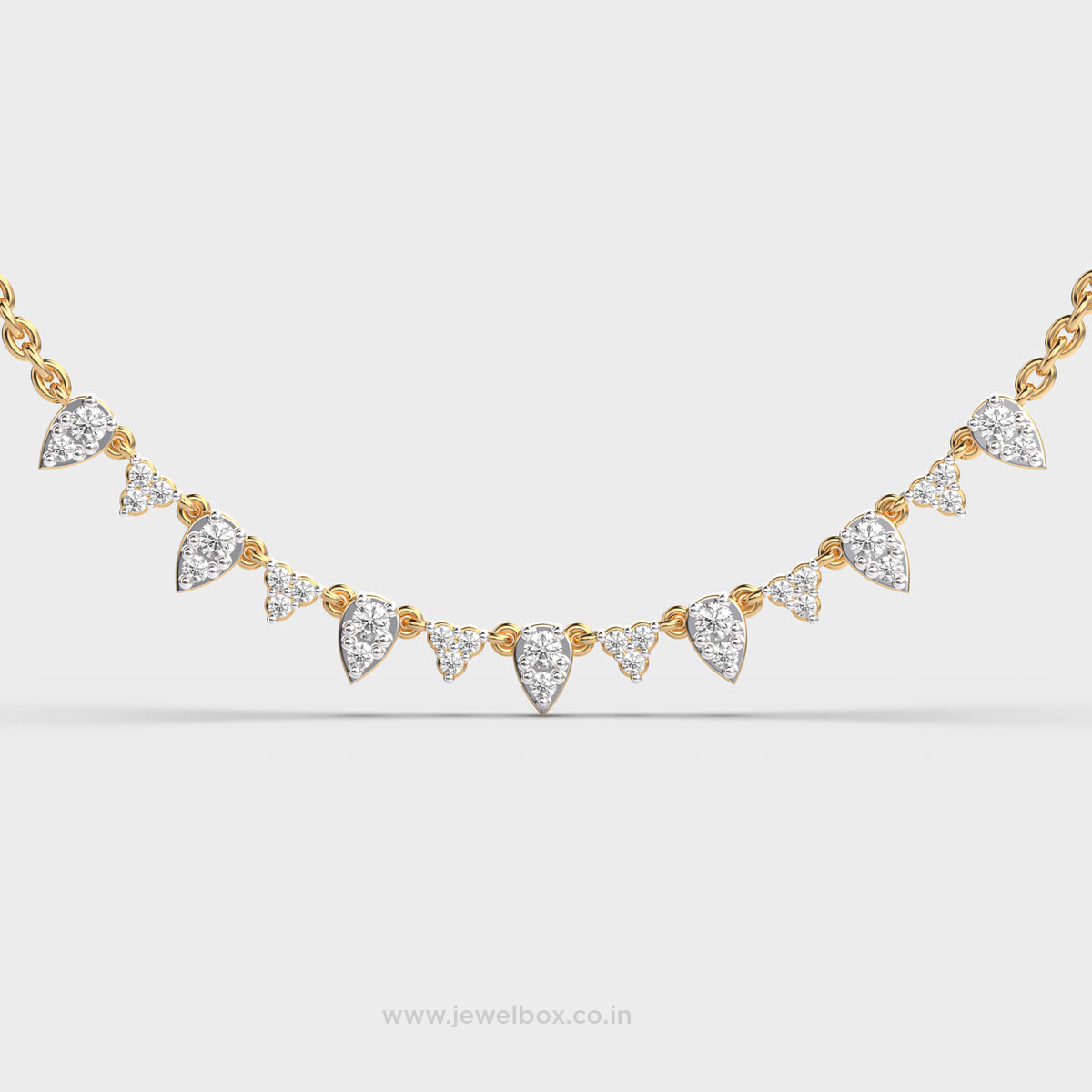 Amour Charm Pear Cut Diamond Necklace