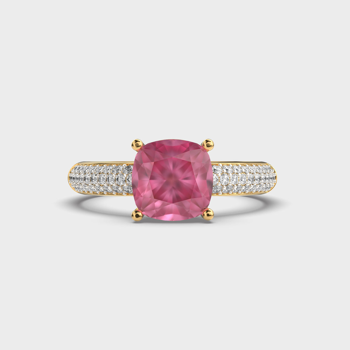 Sugar Plum Fairy Pink Stone Diamond Ring